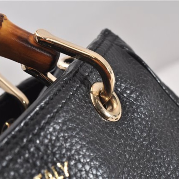 Gucci Bamboo Shopper Leather Tote with crossbody - Picture 11 of 16
